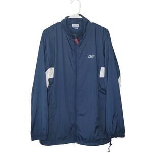 Vintage 90's Reebok Retro Zipper Front Wind Breaker With Pockets Size M